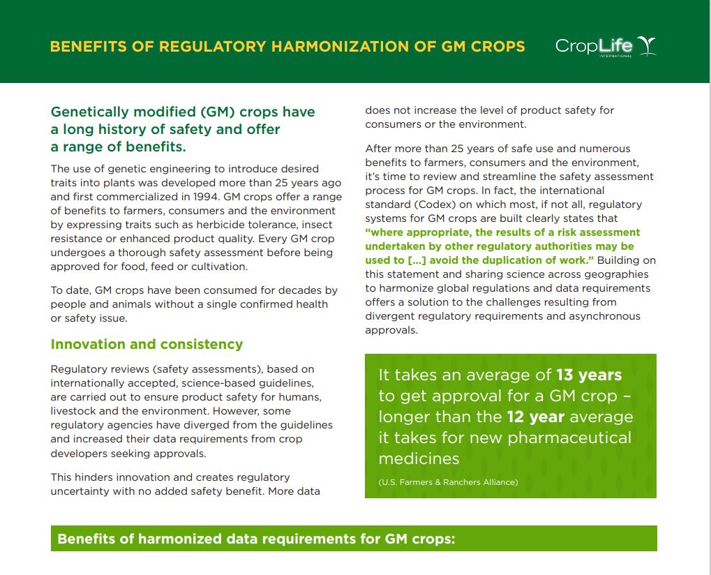 Benefits of regulatory harmonization